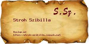 Stroh Szibilla névjegykártya